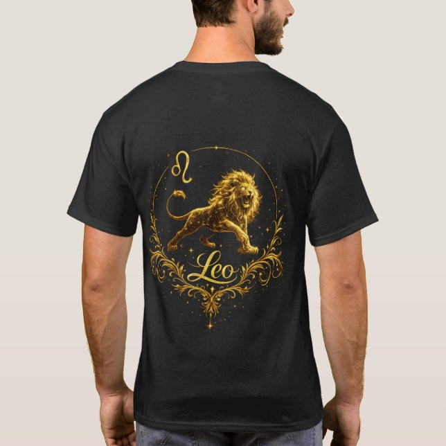 LEO Einzigartiges Sternzeichen, Sternzeichen  T-Shirt (Rückseite)