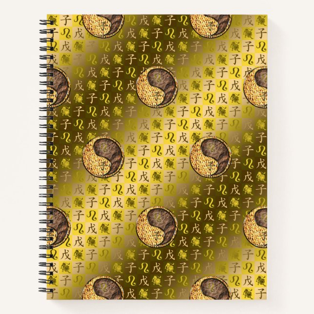 Leo & Erde Ratte Spiralblock Notizbuch (Vorderseite)