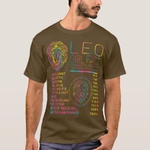 Leo Facts Zodiac Funny Leo Birthday T-Shirt