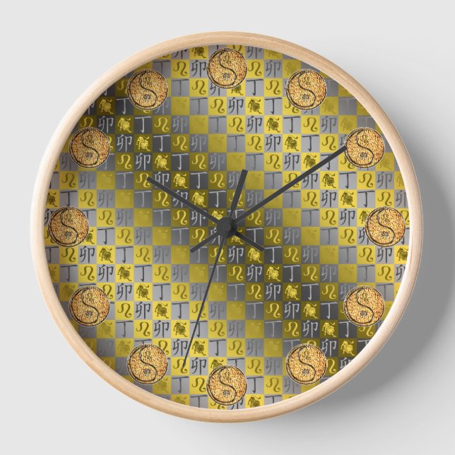 Leo & Feuerkaninchen Uhr (Vorderseite)