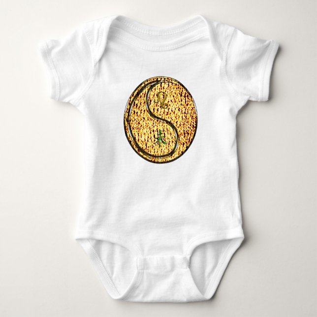 Leo & Feuerziege Baby Strampler (Vorderseite)
