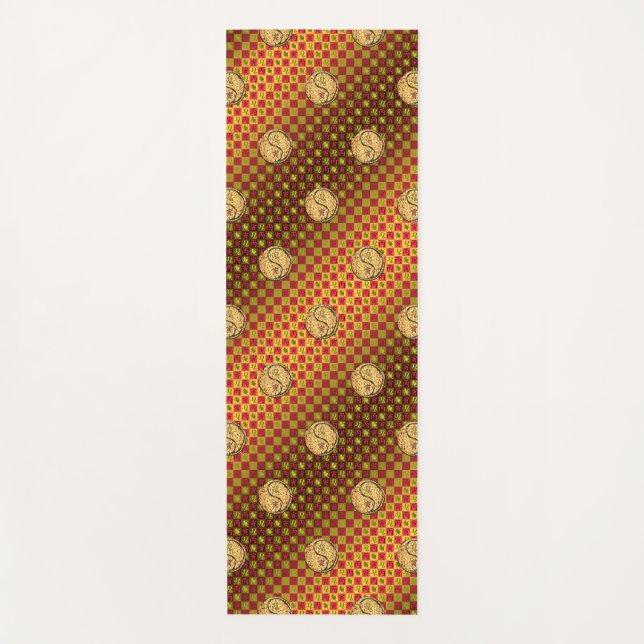 Leo & Fire Tiger Yogamatte (Vorderseite)