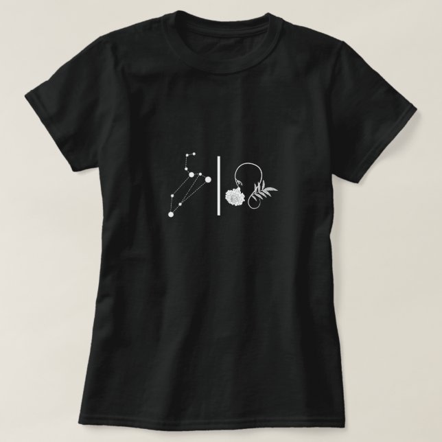 Leo Floral zodiac-Zeichen T-Shirt (Design vorne)