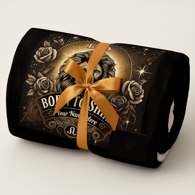 Leo "Geboren zu Shine" Sherpa Blanket Sherpadecke (Von Creator hochgeladen)