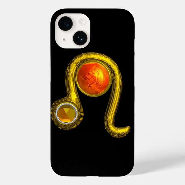 LEO , Gelbes Topaz und Gold Case-Mate iPhone Hülle (Rückseite)