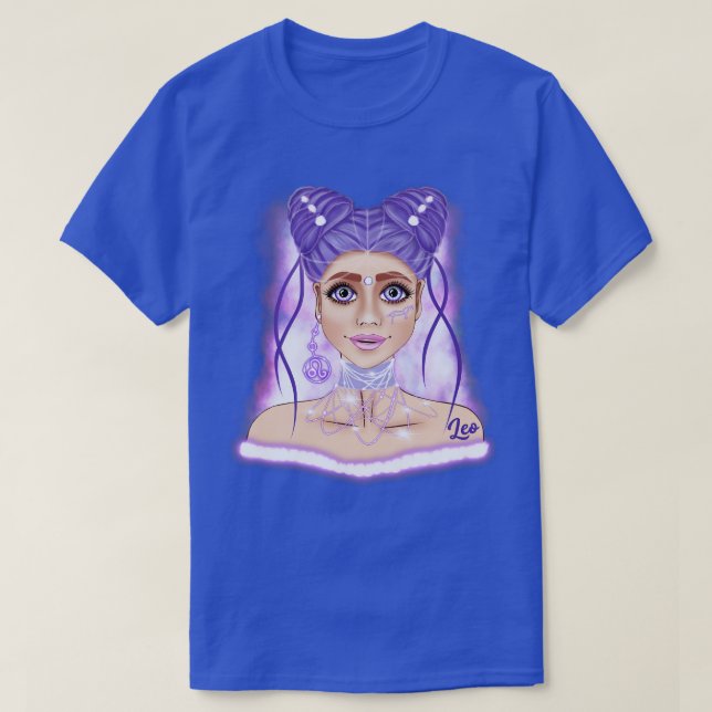 Leo Girl Birthday Zodiac Women Geboren im Juli Aug T-Shirt (Design vorne)