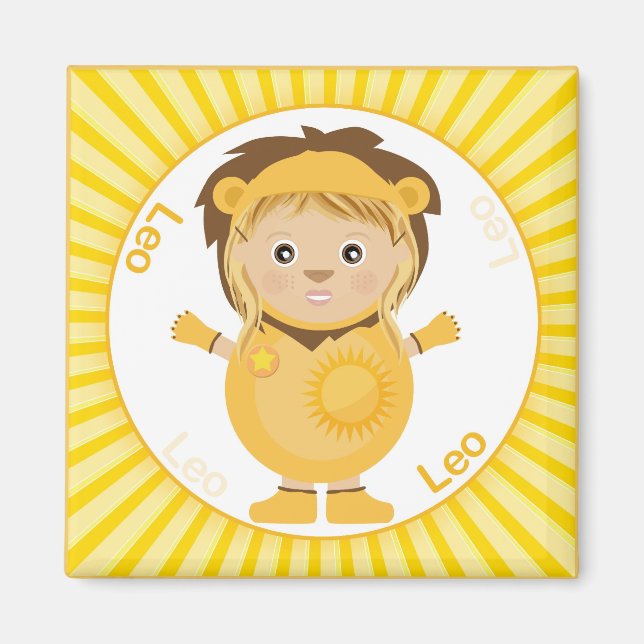 Leo Girl Character Magnet (Vorne)