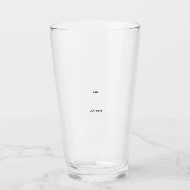 Leo glass glas (Vorderseite)