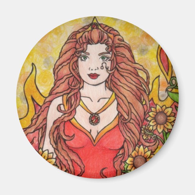 Leo Goddess Magnet (Vorne)