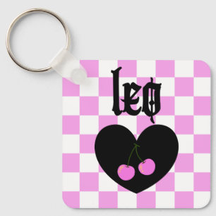 Leo-Gotik-Ästhetik-Karuomuster-Kirsch-Design Schlüsselanhänger