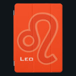 Leo-Grafik-Feuerzeichen zodiac hell orange rot iPad Pro Cover<br><div class="desc">Leo Feuerzeichen zodiakisch griechische Astrologie Gehäuse mit Leo Symbol in hellorangen roten Tönen. Für die geborenen zwischen dem 22. Juli - 22. August. Einzigartig entworfen von www.mylittleeden.com</div>