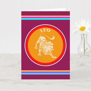 Leo-Grußkarte Karte