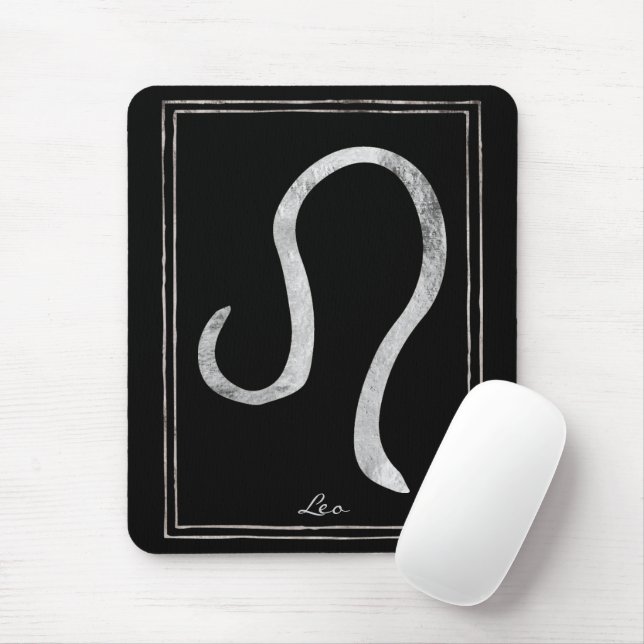 Leo Hammersilber stilisierte Astrologie zodiac Mousepad (Mit Mouse)