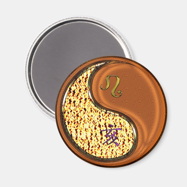 Leo & Holzschwein Magnet (Vorderseite/Rückseite)