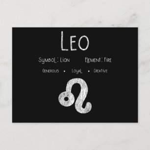 Leo Horoscope Astrologie Star Sign Geburtstagsgesc Postkarte