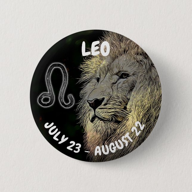 Leo Horoscope Sign Button (Vorderseite)