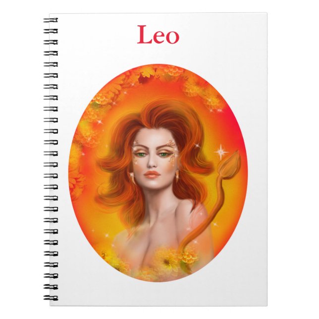 Leo Horoscope Zodiac Fantasy Notizblock (Vorderseite)