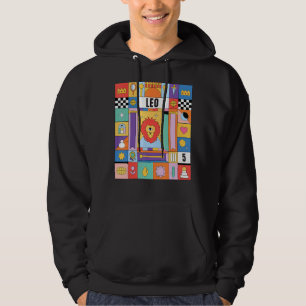 Leo Horoskop Abstrakt Zodiac Mystic Symbols Hoodie