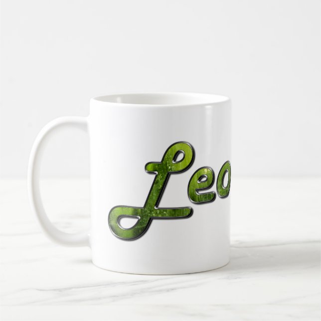 Leo in Peridot Gemstone Kaffeetasse (Links)