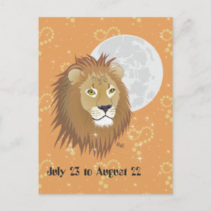 Leo July 23 to August 22 Postcard Postkarte