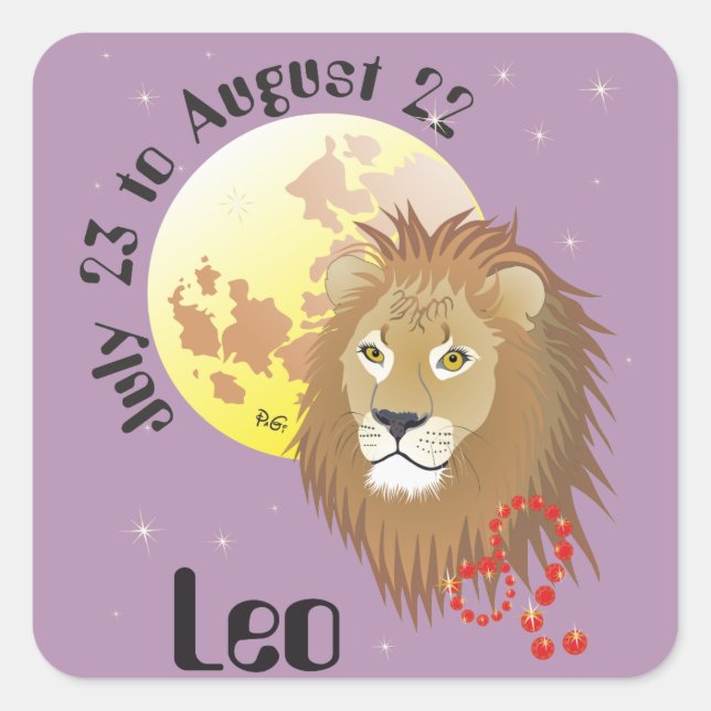 Leo July 23 to August 22 Stickers (Vorderseite)