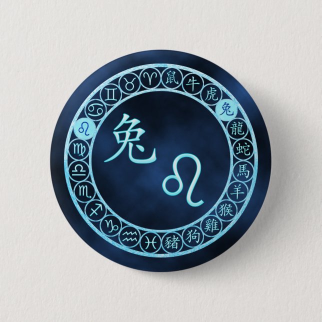 Leo/Kaninchen Button (Vorderseite)