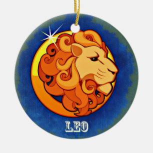 Leo Keramik Ornament