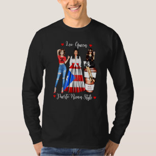 Leo Königin Puerto Rico Frau Rican Mädchen Boricua T-Shirt