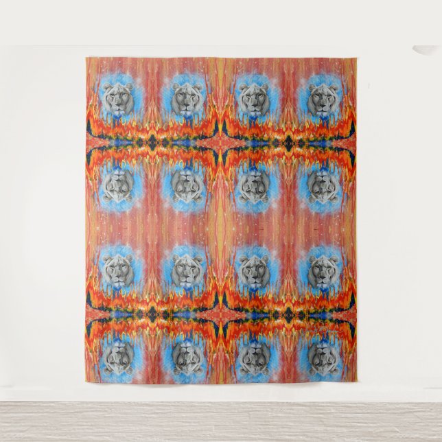 Leo - Kunstband - extra groß Wandteppich (Vorderseite)