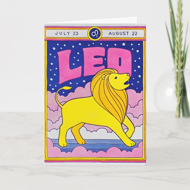 Leo Letterpress Karte (Vorderseite)