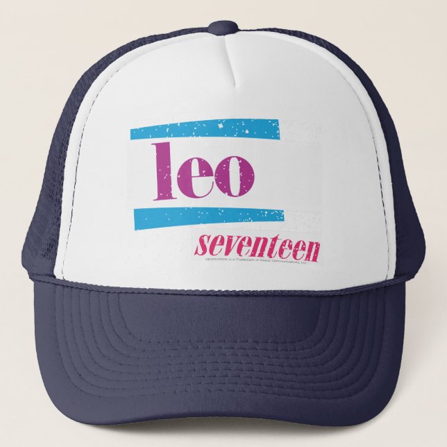 Leo Lila Truckerkappe (Vorderseite)