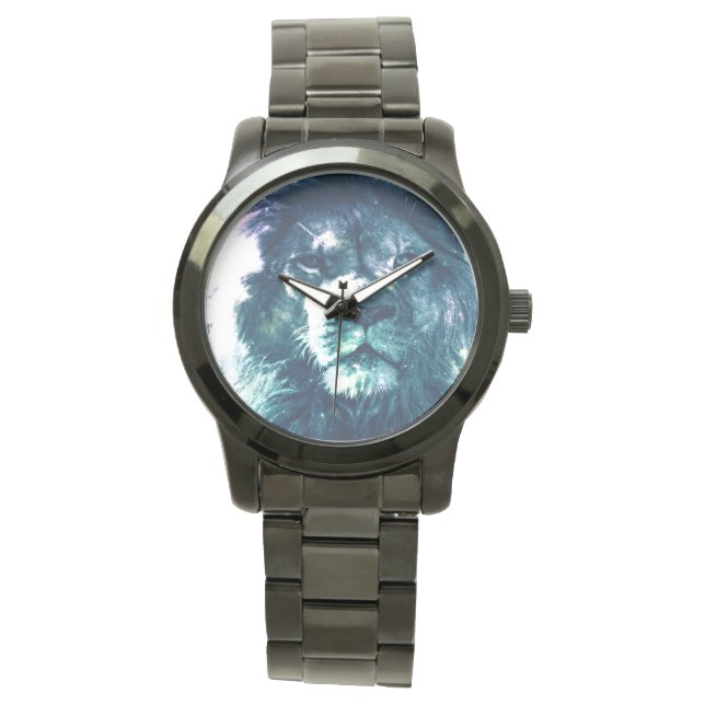 Leo Lion Aquamarin Watch Armbanduhr (Vorderseite)