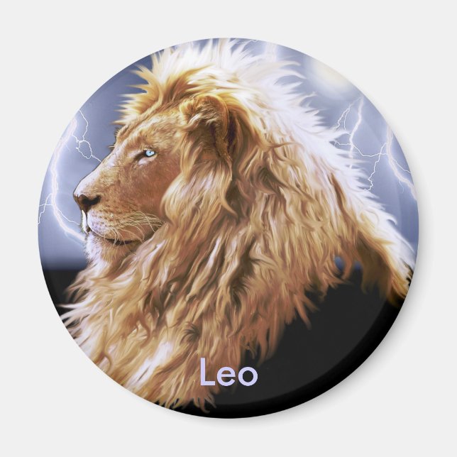 "LEO" Lion Astrologie Art Magnet (Vorne)
