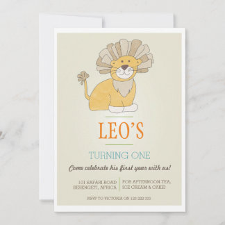 Leo Lion Birthday Einladung