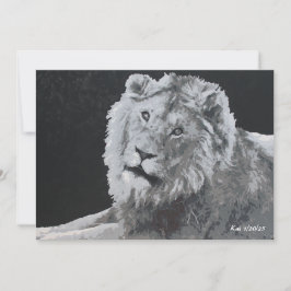 Leo, Lion d'Afrique, Carte plat d'animal