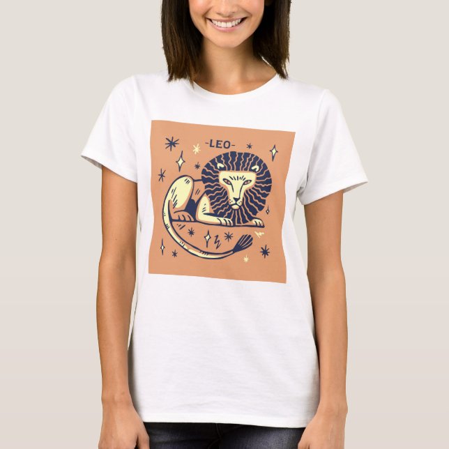 Leo Lion Horoscope T - Shirt (Vorderseite)