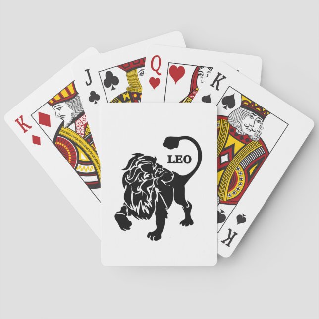 Leo Lion Zodiac Black Spielkarten (Rückseite)