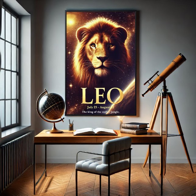 Leo Lion Zodiac Celestial Poster (Von Creator hochgeladen)