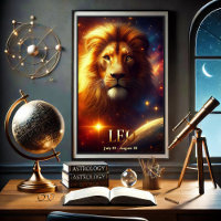 Leo Lion Zodiac Celestial Poster