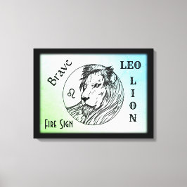 Leo Lion Zodiac Gerahmt Leinwanddruck