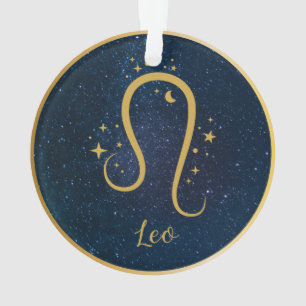 Leo Lion zodiac or symbole étoiles ciel personnali