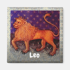 Leo Lion Zodiac Sign Horoscope Birthday Party Magnet