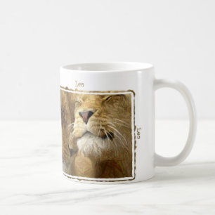 Leo - Lions Digital Art Astrologie Tasse