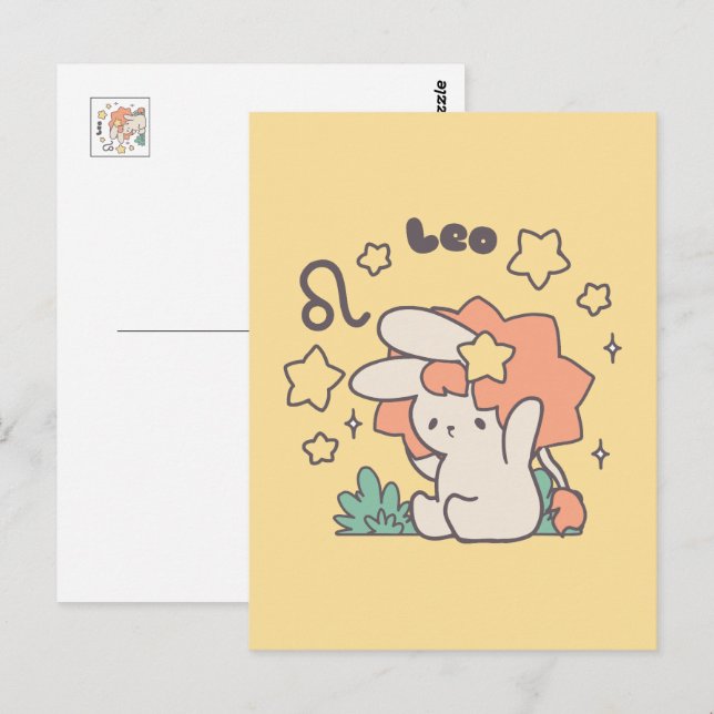 Leo Loppi Tokki Zodiac Serie Art Postkarte (Vorne/Hinten)