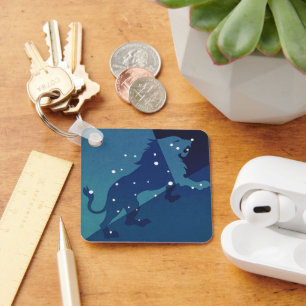 Leo Löwe Sternbild Vintage Zodiac Astrologie Schlüsselanhänger