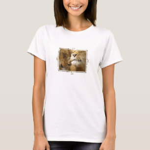 Leo - Löwen im farbigen T - Shirt des Stifts