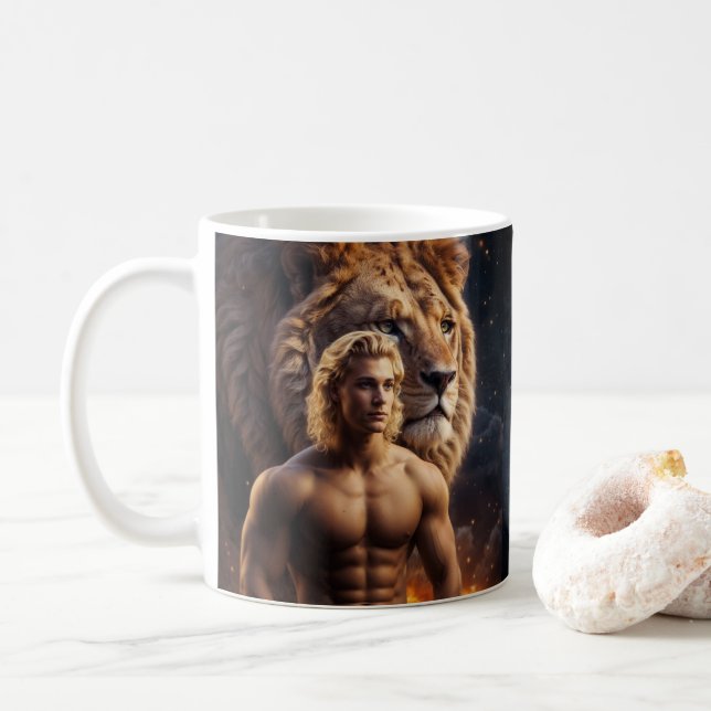 Leo Male Astrologische Tasse (Mit Donut)