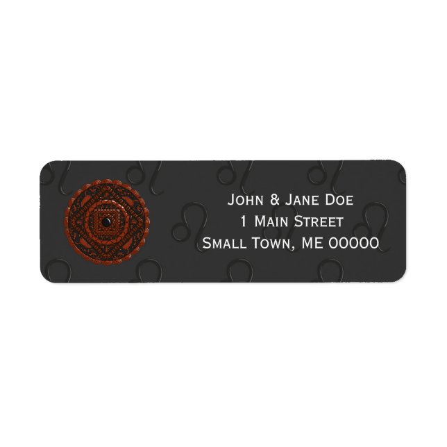 Leo Mandala-Adressetikett (Vorne)