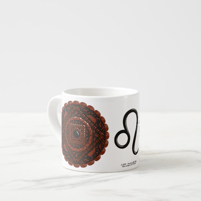 Leo Mandala Spezielle Tasse (Vorderseite Links)