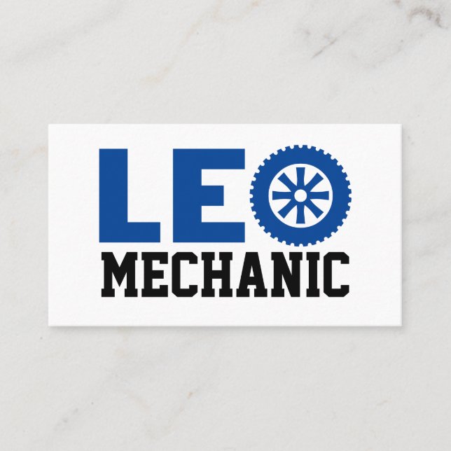 Leo Mechanic Business Card Visitenkarte (Vorderseite)